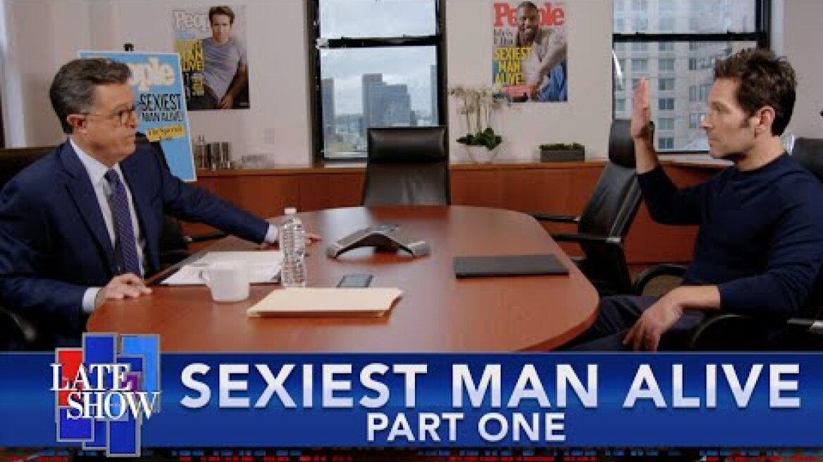 Stephen Auditions Paul Rudd For People's 'Sexiest Man Alive'