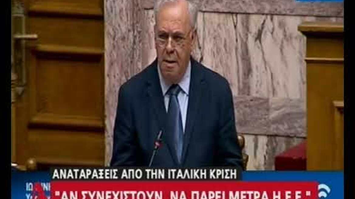 Αναταράξεις από την Ιταλική κρίση
