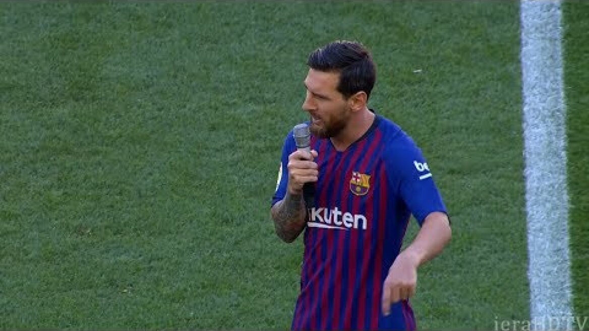 Lionel Messi Champions League Pledge at Camp Nou -English CC-