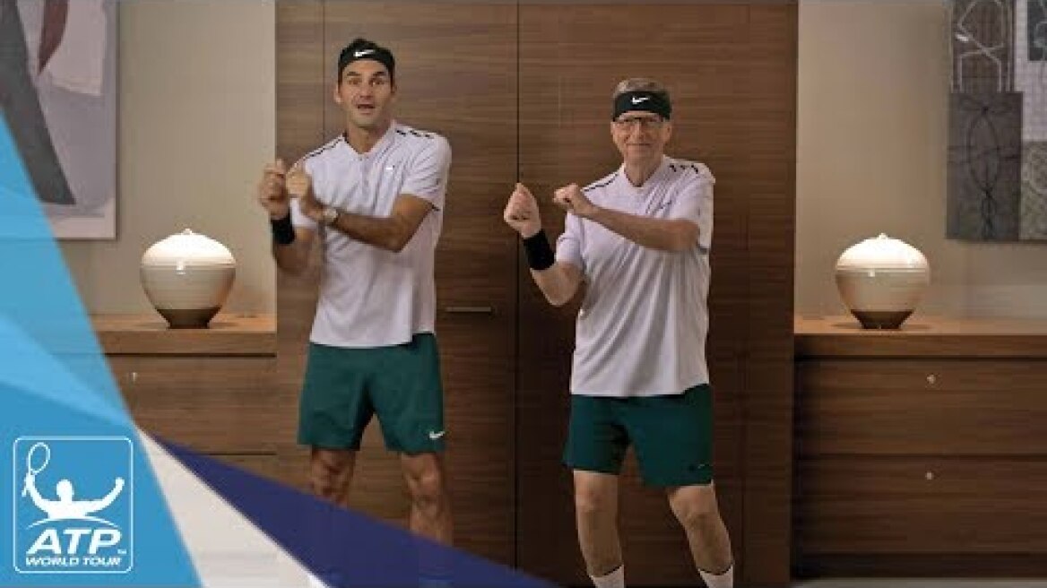 Roger Federer Whips Bill Gates Into Tennis-Playing Shape 2018