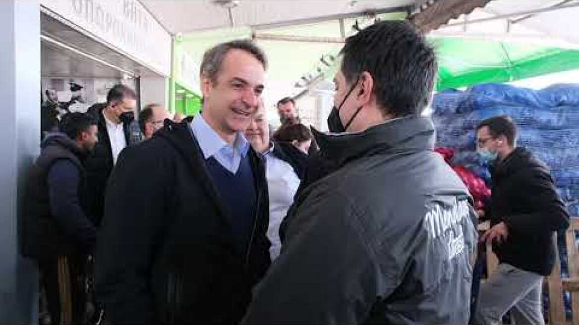 Επίσκεψη του Πρωθυπουργού Κυριάκου Μητσοτάκη στην Κεντρική Λαχαναγορά στον Άγιο Ιωάννη Ρέντη