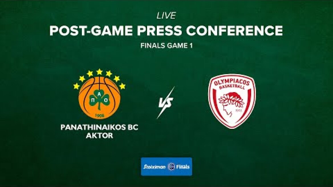 Panathinaikos BC AKTOR – Olympiacos | Post-Game Press Conference | Basket League Finals – Game 1