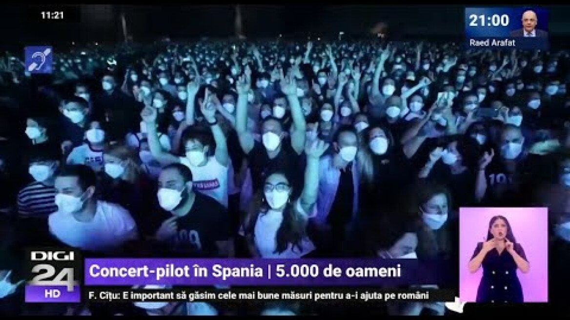 Mii de oameni au participat la un concert în Barcelona. Evenimentul are la bază un studiu Covid