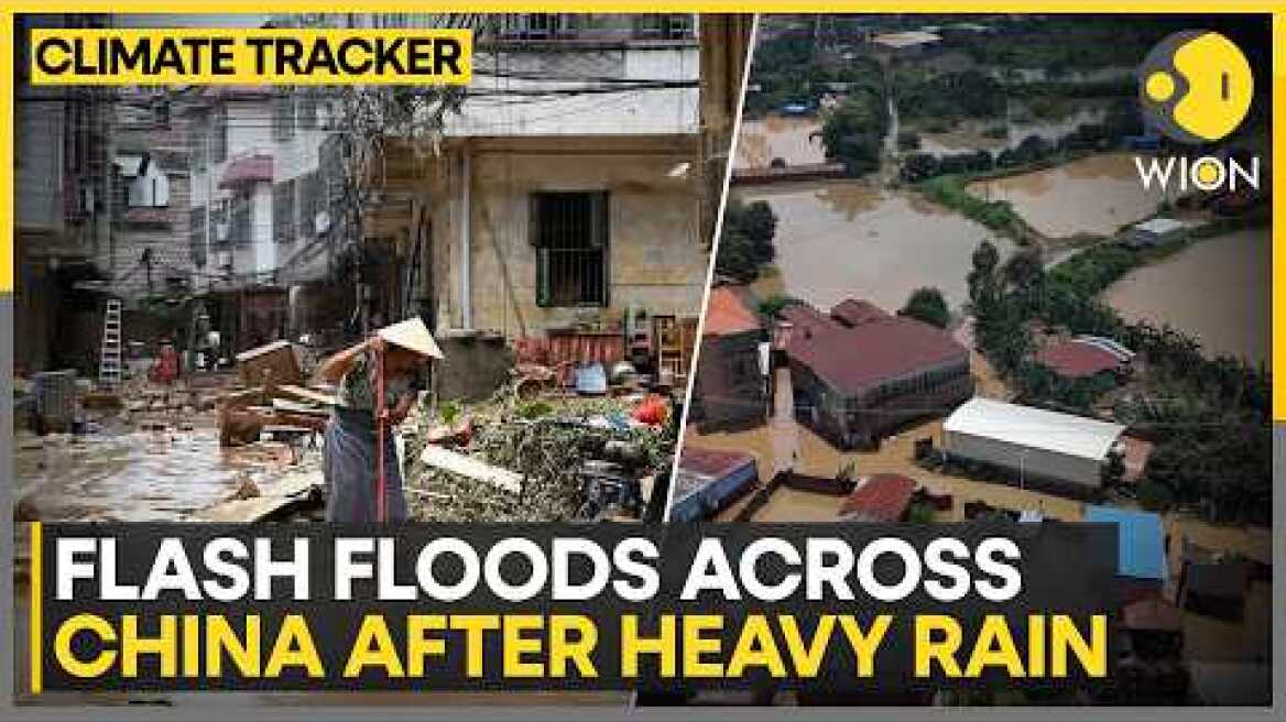 China Floods: Residents Wade Through Waterlogged Streets | WION Climate Tracker