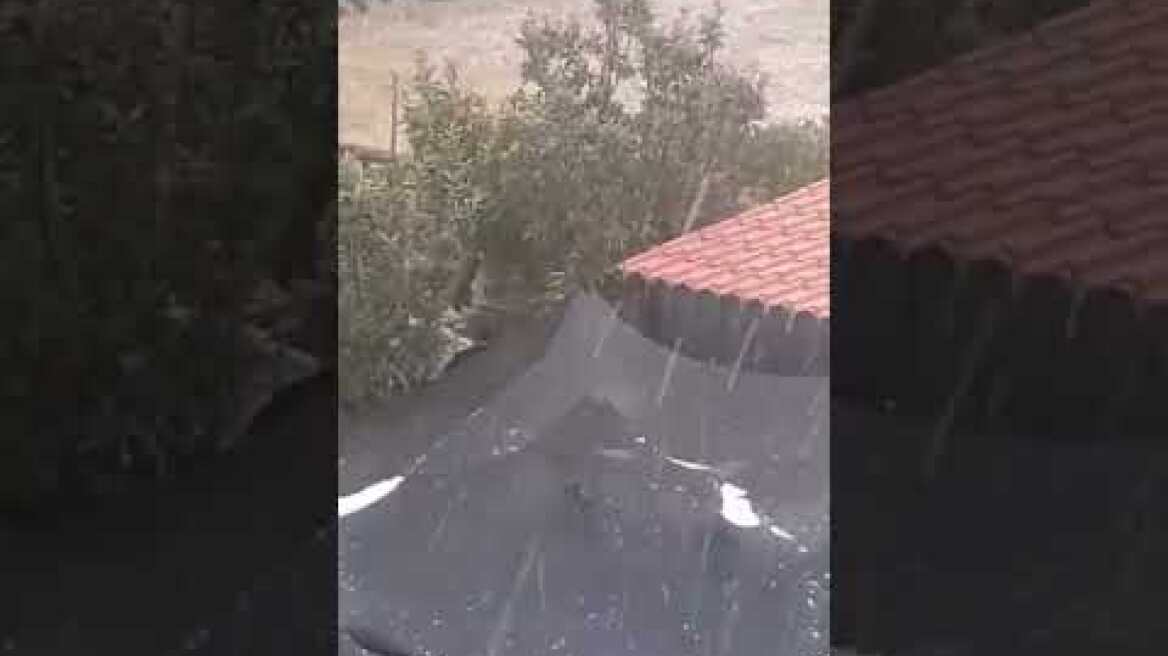 χαλάζι στο Μικρόβαλτο Κοζάνης