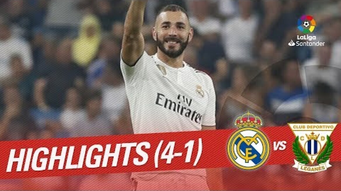 Resumen de Real Madrid vs CD Leganés (4-1)