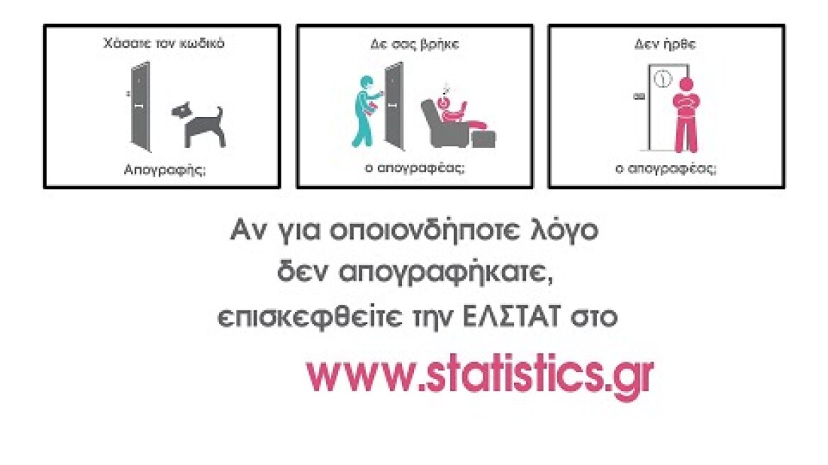 ΕΛΣΤΑΤ - Τι κάνετε όσοι δεν έχετε απογραφεί
