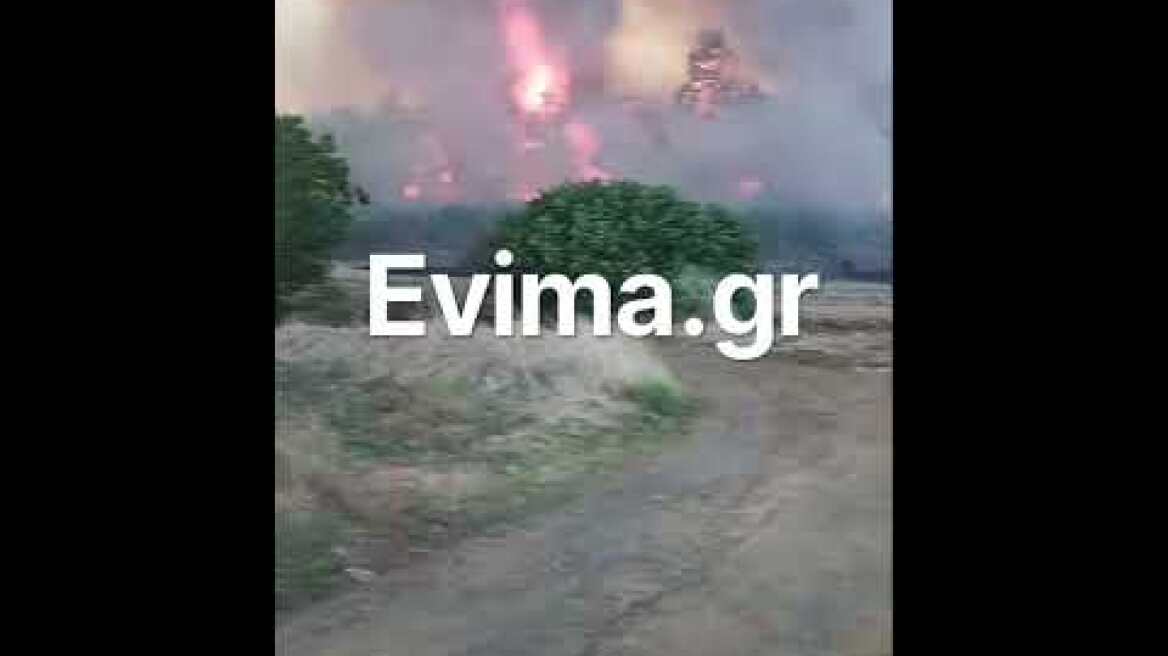Ανεξέλεγκτη η φωτιά στην Εύβοια