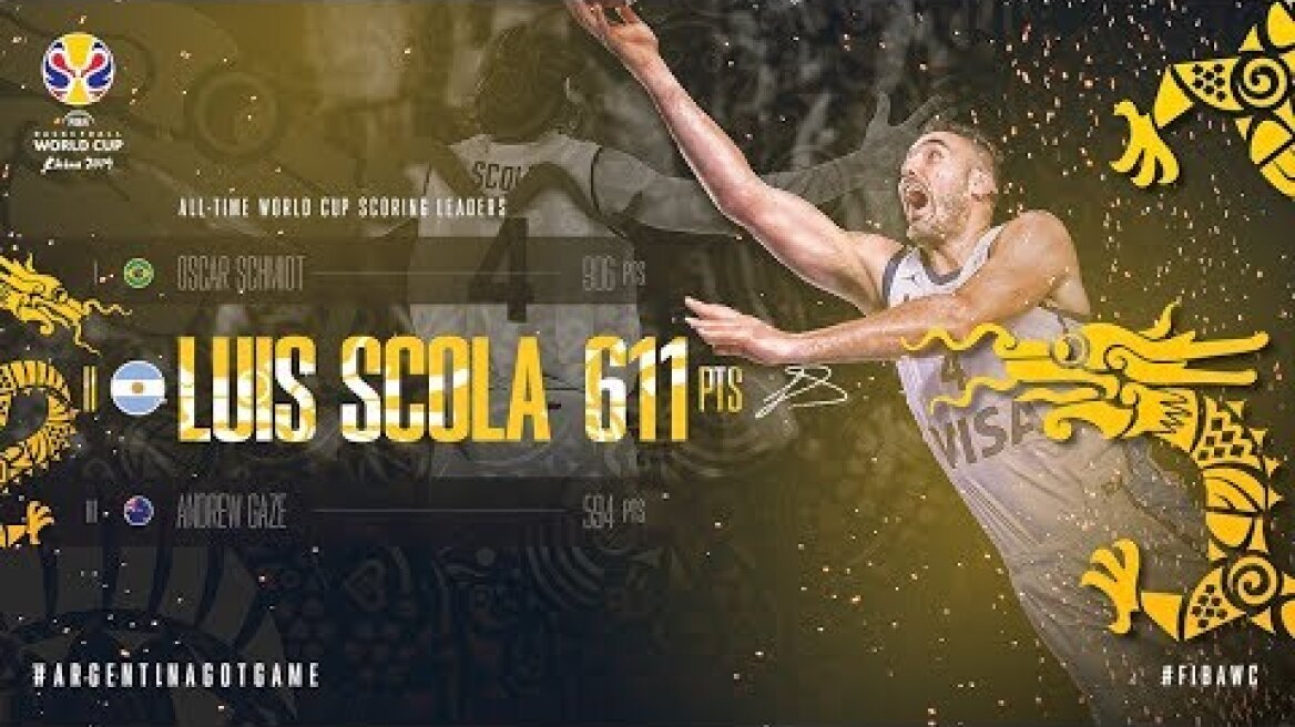 Luis Scola is the #2 All-Time FIBA Basketball World Cup Scoring Leader!