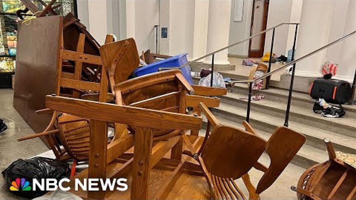 Video shows damage to Columbia's Hamilton Hall after police clear protesters