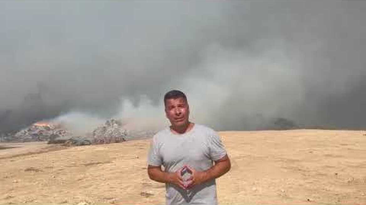 Ο Φρίξος Δρακοντίδης στο πύρινο μέτωπο