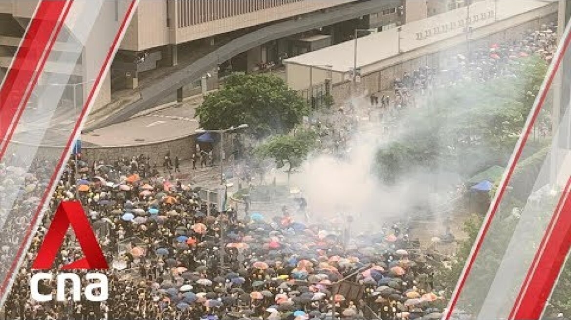 Hong Kong police use tear gas on protesters trying to storm Legislative Council building