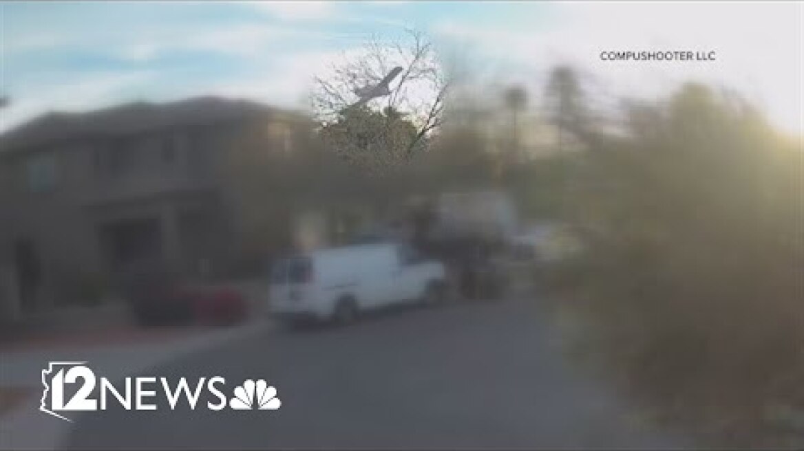 Pieces of plane remain on Phoenix homes after crash