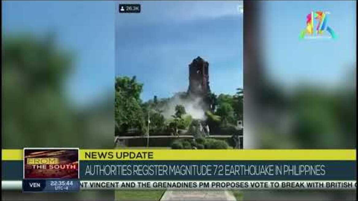 Earthquake of 7.2 recorded in the Philippines