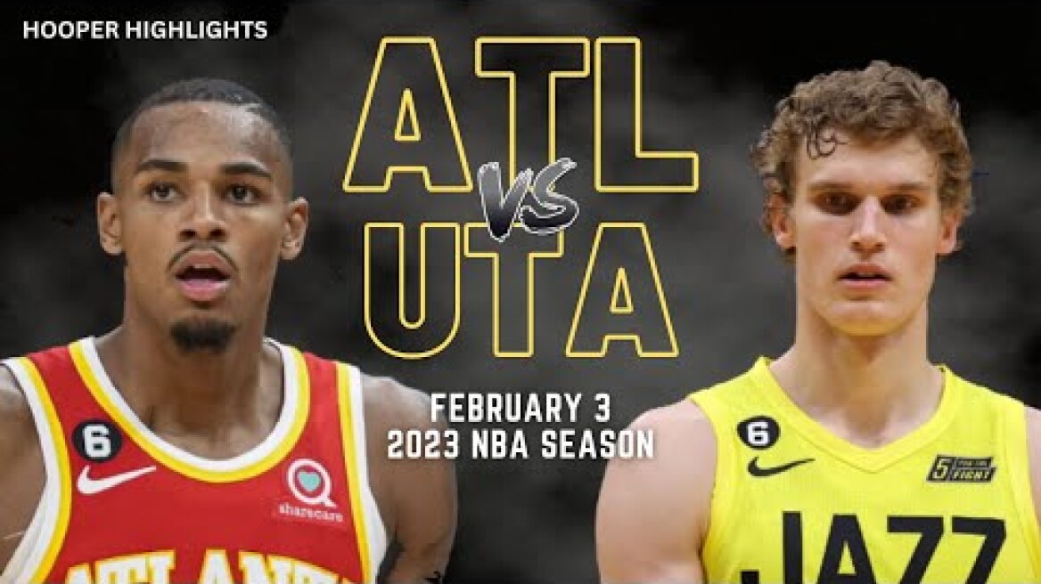 Atlanta Hawks vs Utah Jazz Full Game Highlights | Feb 3 | 2023 NBA Season