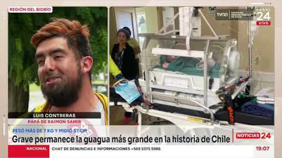 Bebé récord de más de 7 kilos vive 48 cruciales