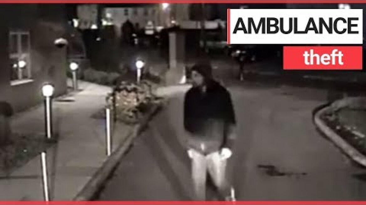 Thief breaks into ambulance as paramedics treat patient at nearby house | SWNS TV