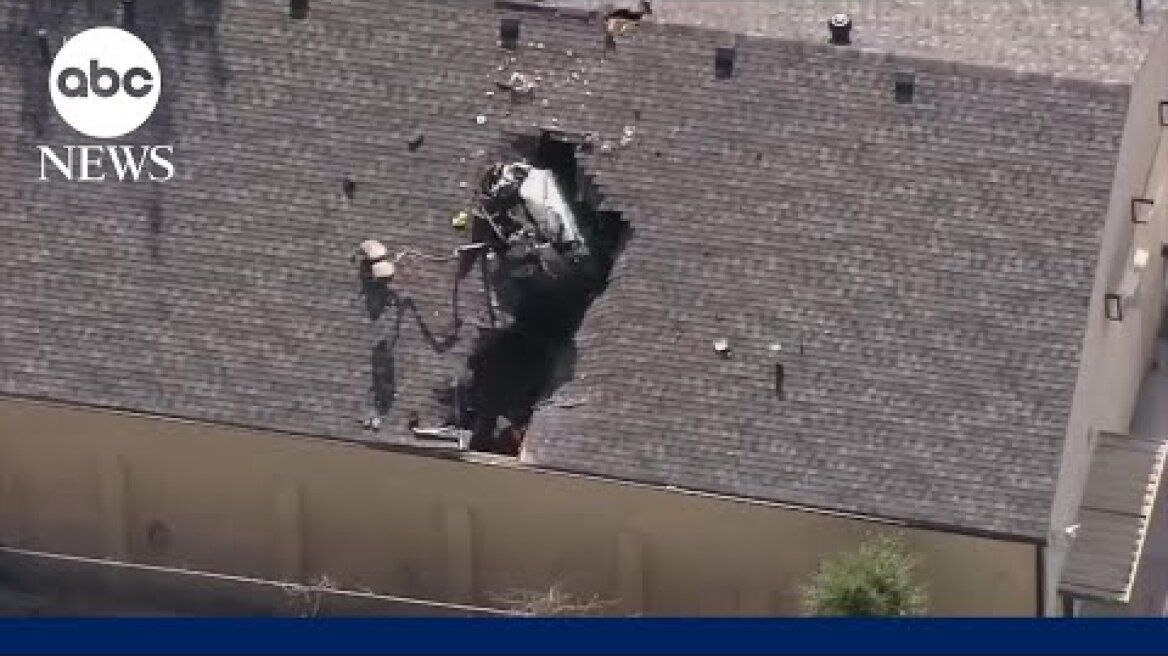 Car crashes through roof of Missouri veterans hall for second time in a few months