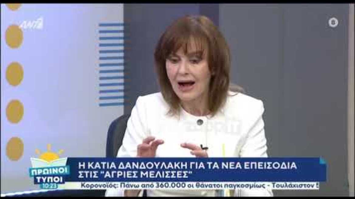 Κάτια Δανδουλάκη: "Το κοινό αγκιστρώθηκε στις Άγριες Μέλισσες από το πρώτο επεισόδιο"