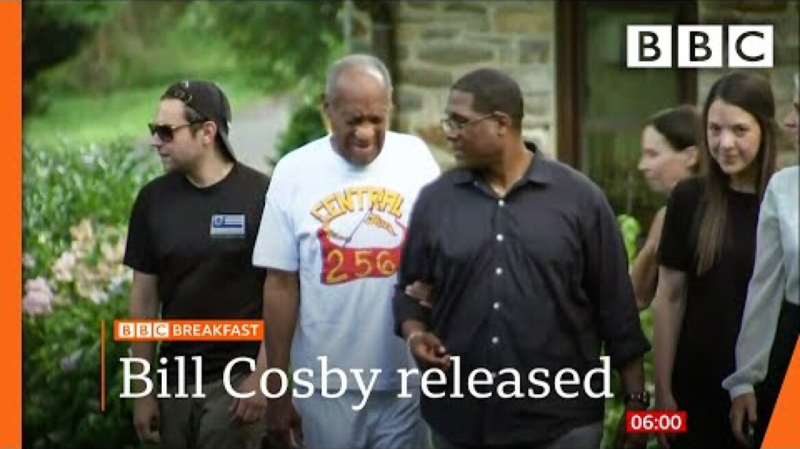 Bill Cosby freed after top court overturns sexual assault conviction @BBC News live 🔴 BBC