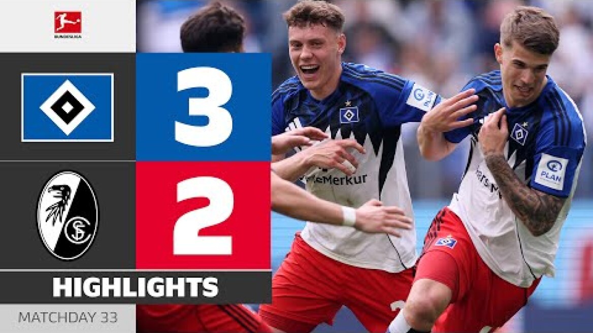 HSV Keep Race For Europe Open! | HAMBURGER SV - SC FREIBURG | Highlights | Matchday 33 – Bundesliga