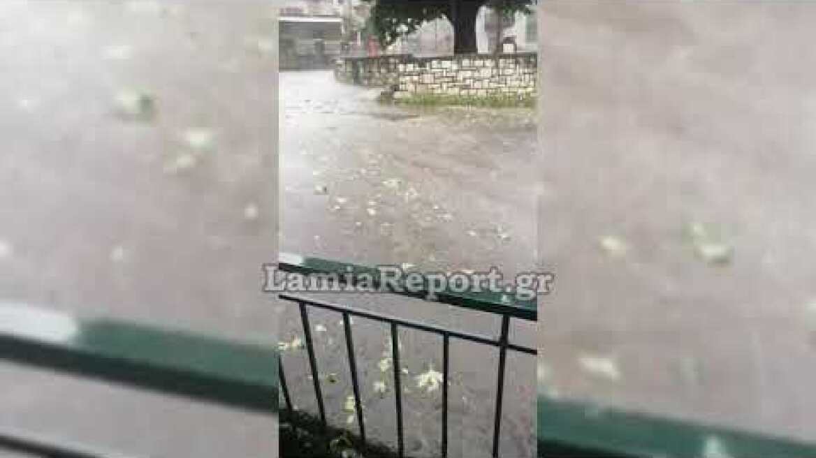LamiaReport.gr: Ισχυρή χαλαζόπτωση στη δυτική Φθιώτιδα