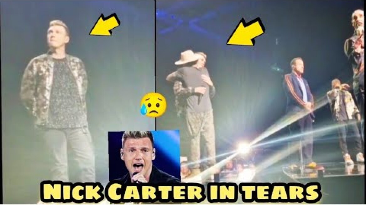 Nick Carter breaks down in tears on stage at First Backstreet Boys concert since AARON Carter Death