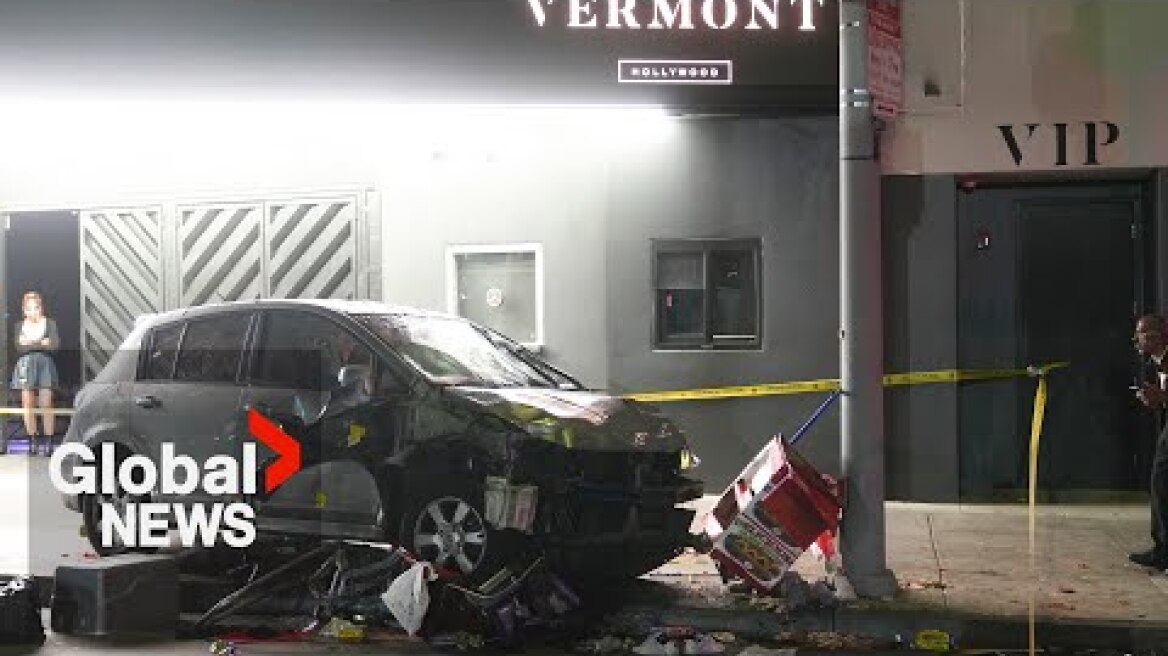 Man drives vehicle into crowd outside LA nightclub, injuring 30 people