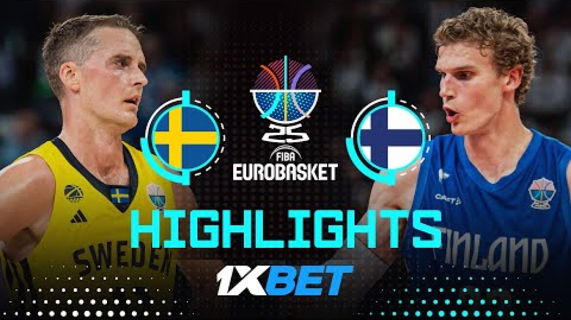 Sweden 🇸🇪 vs Finland 🇫🇮 | 1XBET Highlights | FIBA EuroBasket 2025