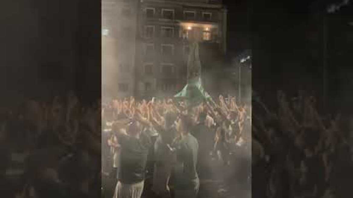 Πανηγυρισμοί του Παναθηναϊκού στην Αλεξάνδρας