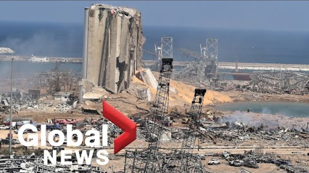 Beirut explosion: Lebanon’s president Michel Aoun visits devastated port area