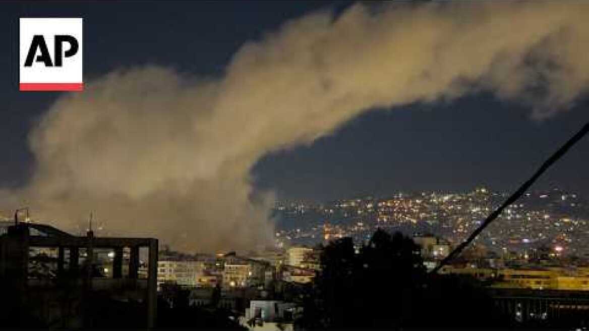 Israel strikes Beirut, Lebanon after Hezbollah fires missiles across border