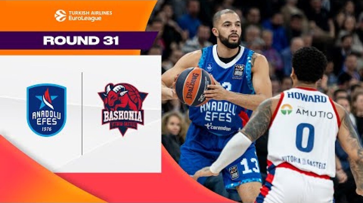 GUARD Trio SETS the Tone | Efes - Baskonia | BASKETBALL HIGHLIGHTS R31 2024-25