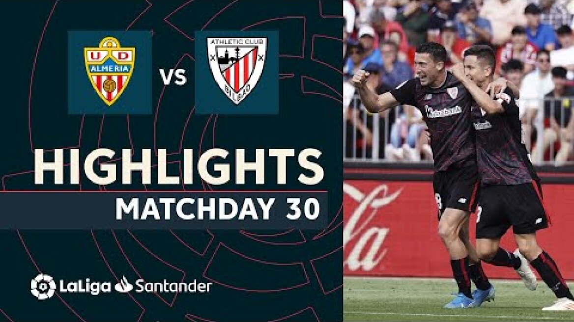 Resumen de UD Almería vs Athletic Club (1-2)