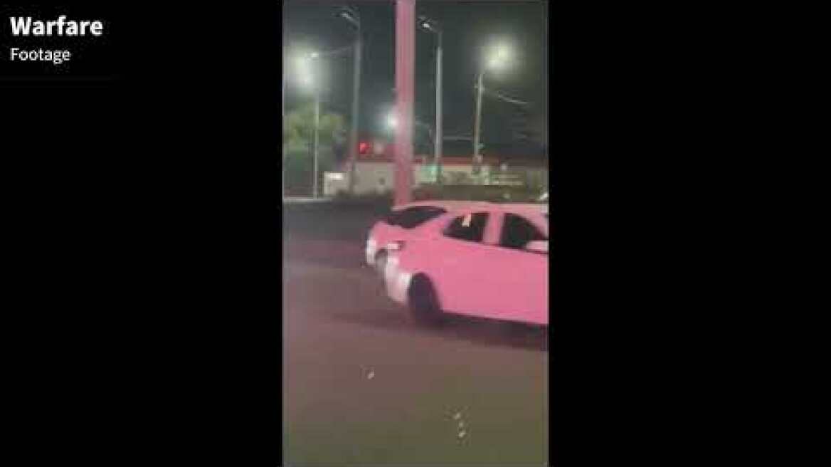 Russia Dagestan Civil War Russian BTR 80 on the streets of Makhachkala