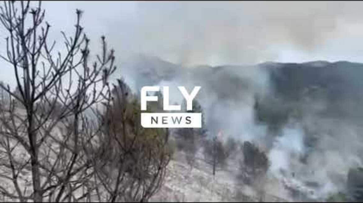 Φωτιά πλησίον της Βαρβίτσας στον Πάρνωνα Λακωνίας