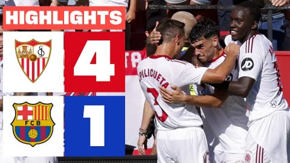 SEVILLA FC 4 - 1 FC BARCELONA | RESUMEN LALIGA EA SPORTS