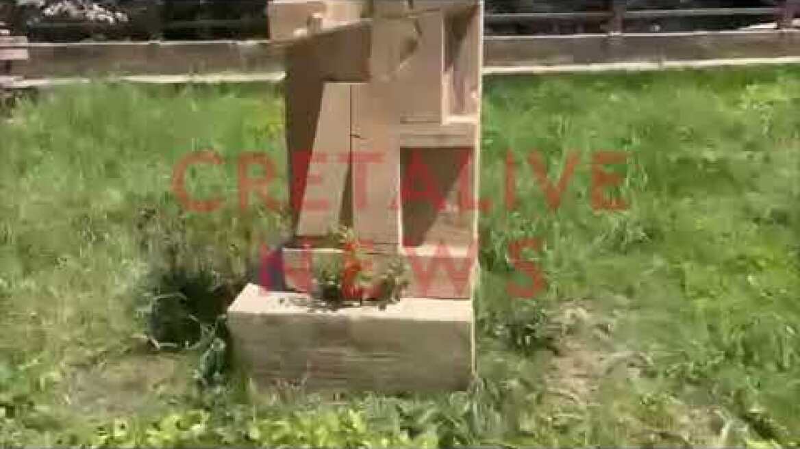 Απίστευτο: Βάνδαλοι αποκεφάλισαν την προτομή του Νίκου Ξυλούρη!