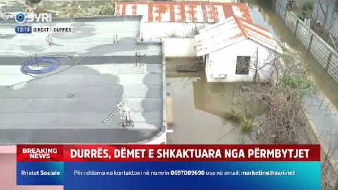 Situata e rënduar në Durrës, gazetari sjell pamjet e përmbytjeve