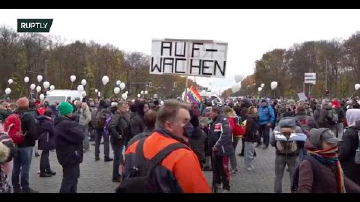 LIVE: Coronavirus sceptics gather around Bundestag during debate on new COVID laws