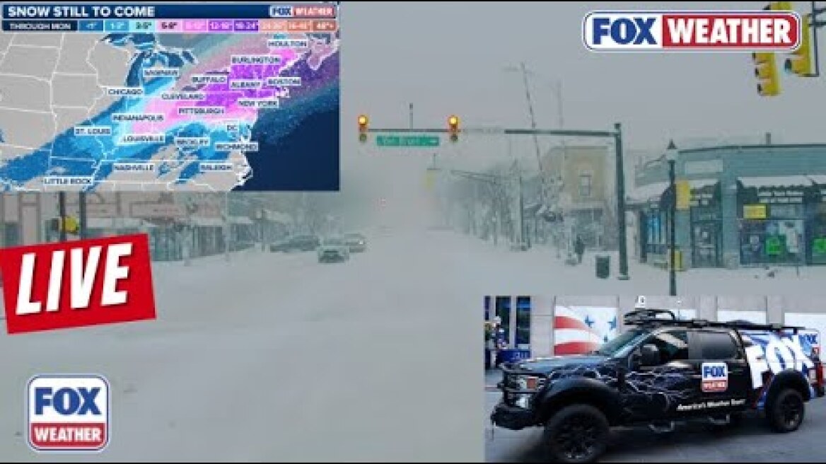 LIVE Cameras Tracking New Jersey Snow From Monster Winter Storm In Chasing Beast Truck | FOX Weather