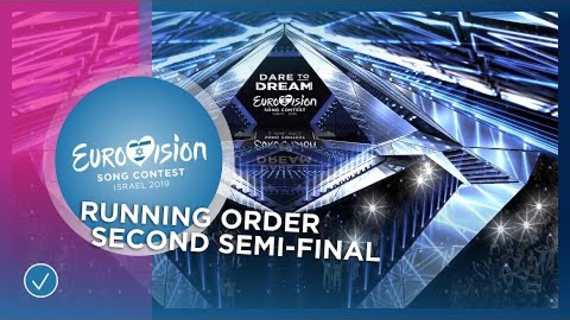 RUNNING ORDER: The Second Semi-Final of the 2019 Eurovision Song Contest
