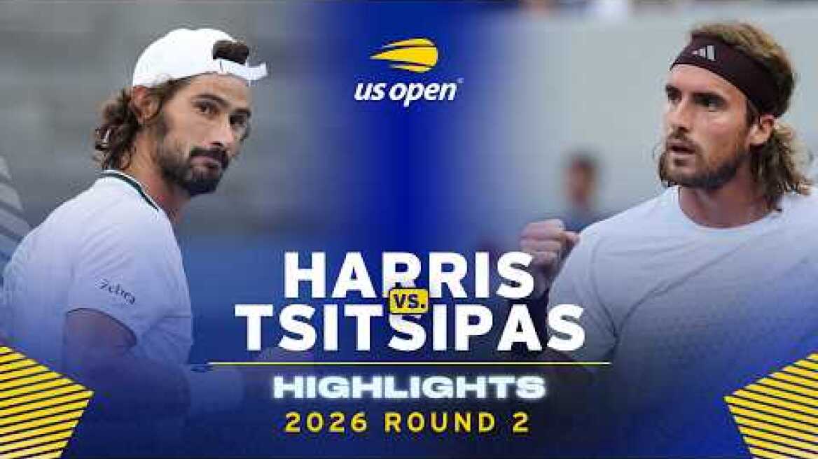 Lloyd Harris vs. Stefanos Tsitsipas Highlights | 2026 US Open Round 2
