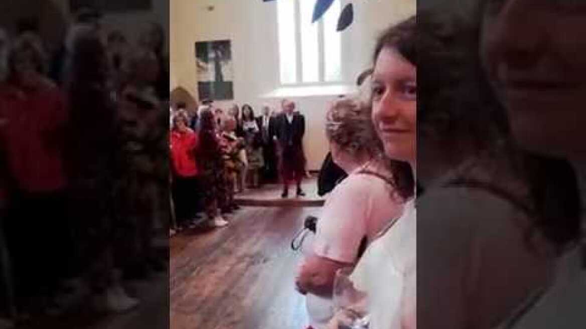 Don Juan Carlos y Marta Gayá en Irlanda. Julio 2017