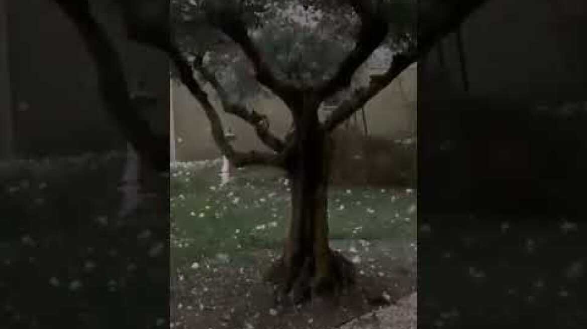 Après la chaleur extrême en Italie, le temps a explosé.  ⛈️👀📍Citadelle, Italie. (19/07/2023)