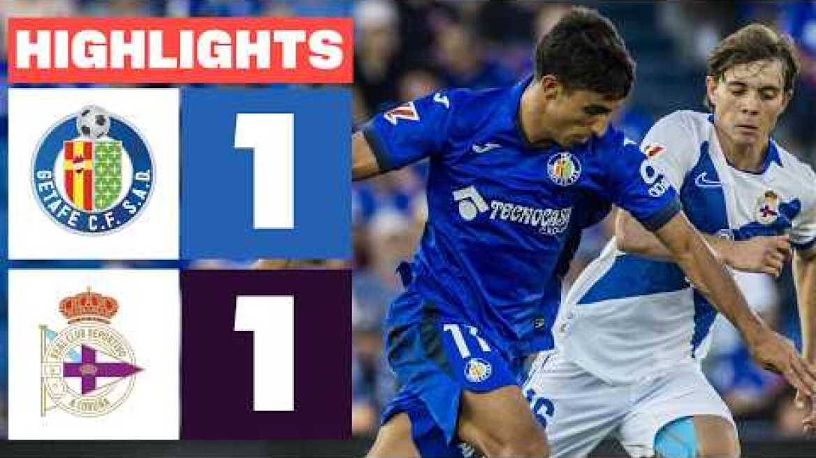 GETAFE CF 1 - 1 RC DEPORTIVO | RESUMEN LALIGA EA SPORTS