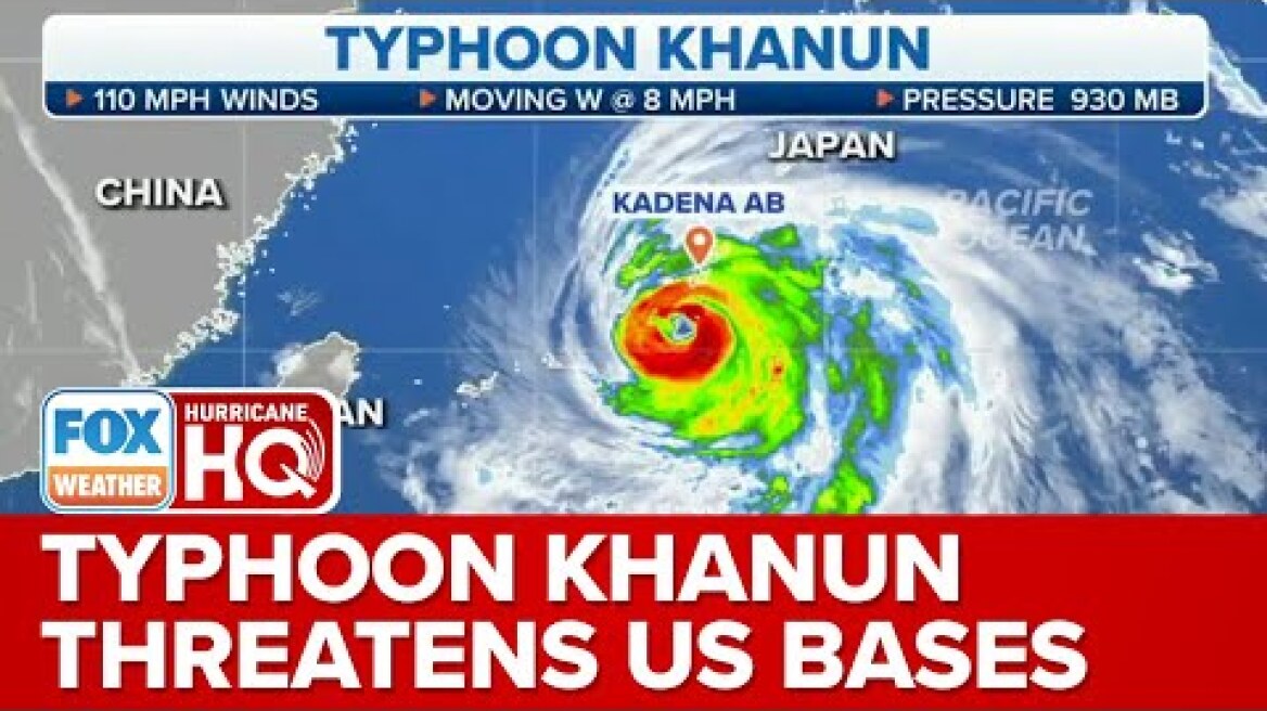 Typhoon Khanun Threatening US Military Bases In Japan