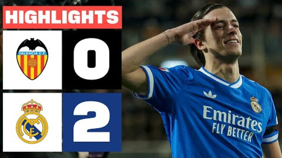 VALENCIA CF 0 - 2 REAL MADRID | RESUMEN LALIGA EA SPORTS