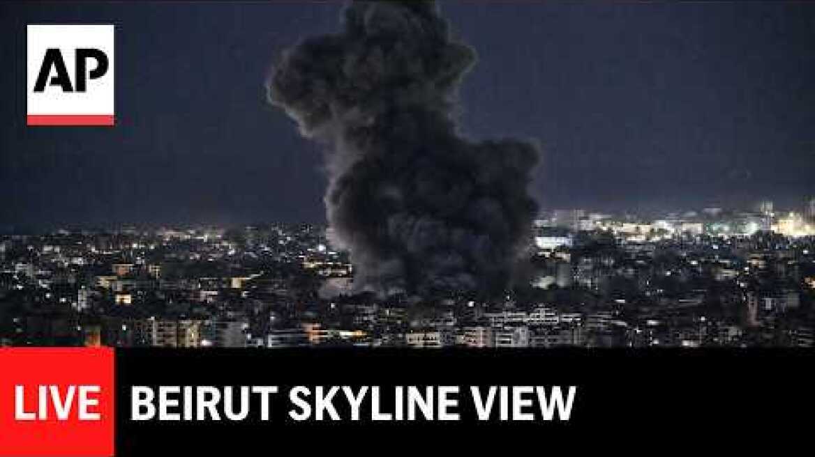 LIVE: Beirut skyline after Israel launches airstrikes