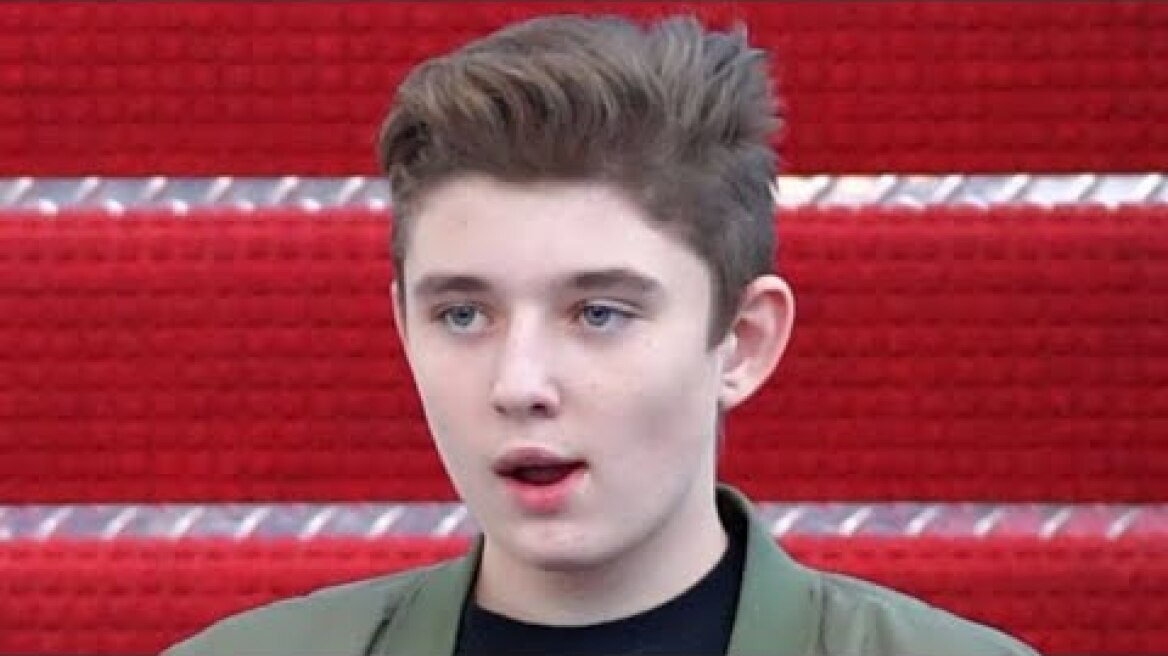 barron trump speaking for 2 minutes straight